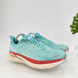 Hoka One One Clifton 8 Women's Size 10B Running Shoes Blue Teal